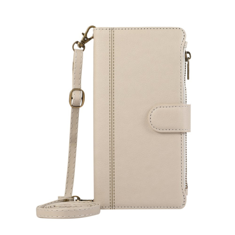 Xiaomi 14T Zipped Wallet Case with Strap and Shoulder Strap