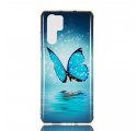 Case Huawei P30 Pro Papillon Bleu Fluorescent