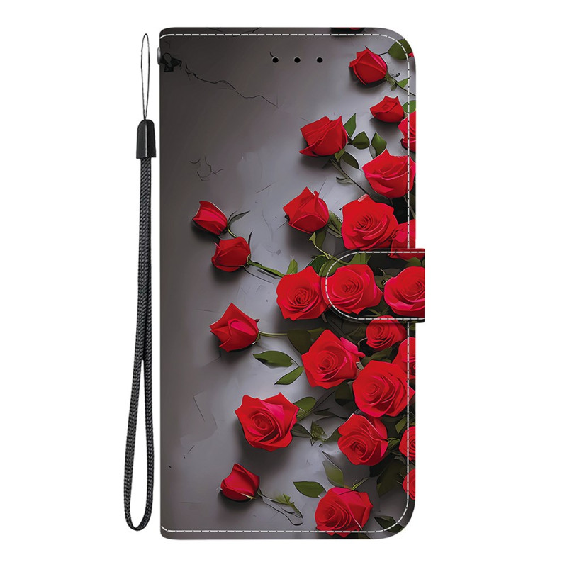 Case for Samsung Galaxy A07 4G / A06 5G / A06 4G with Stand and Print - Pink Red