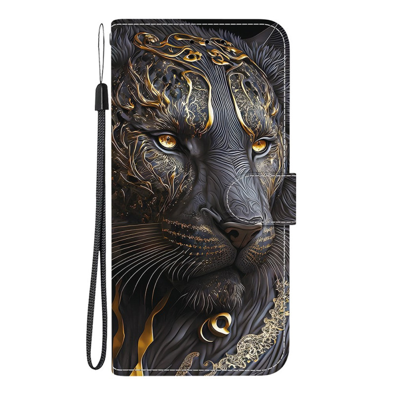 Samsung Galaxy A07 Lion Case Black and Gold