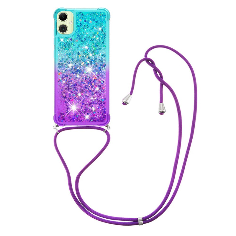 Samsung Galaxy A07 Gradient Glitter Drawstring Cover