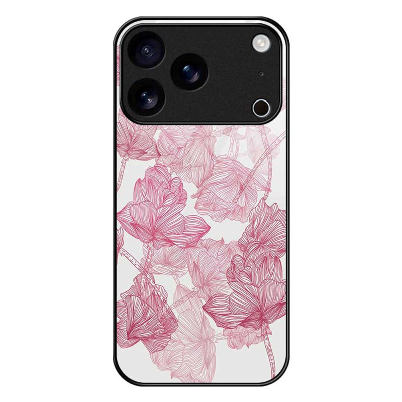 iPhone 17 Pro Max Toughened Glass Case Floralie Pink