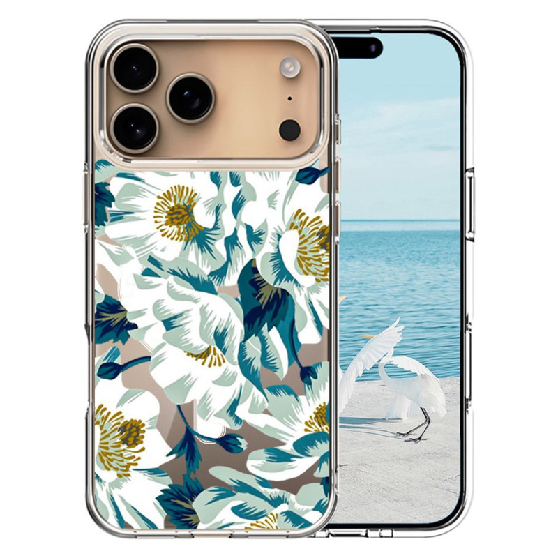 iPhone 17 Pro Max Compatible Case MagSafe White Flowers