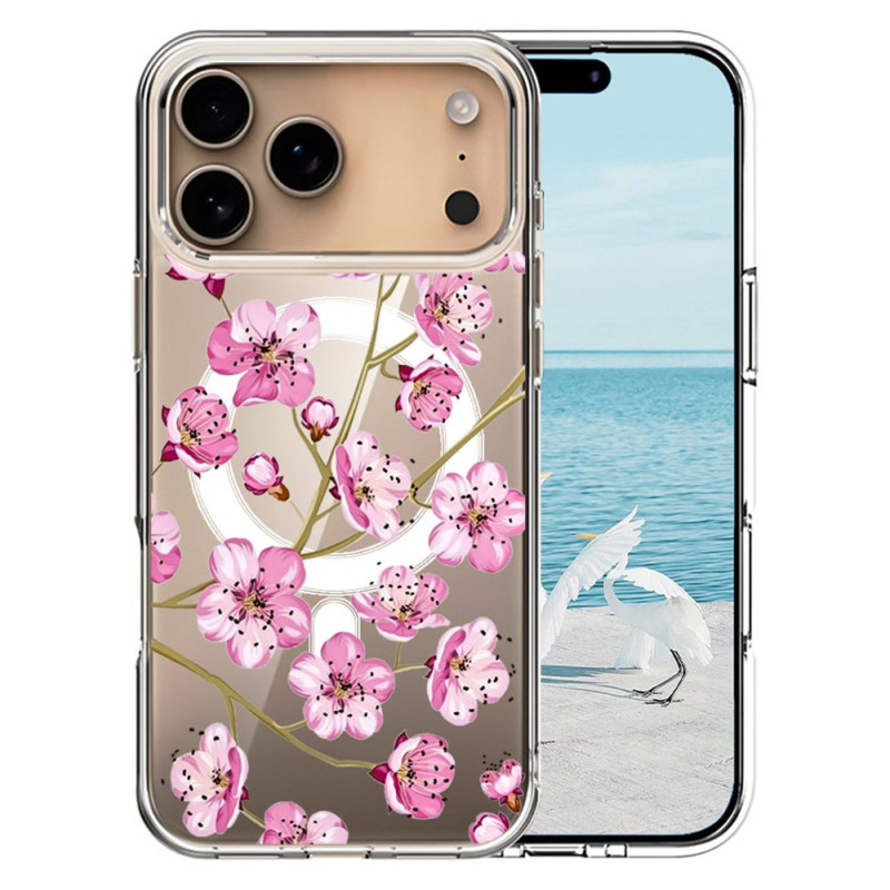 iPhone 17 Pro Max Compatible Case MagSafe Pink Flowers