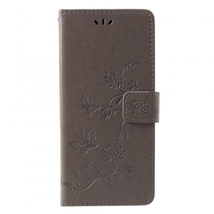 Samsung Galaxy J4 Plus Case Butterflies and Asian Flowers