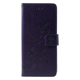 Samsung Galaxy J4 Plus Case Butterflies and Asian Flowers