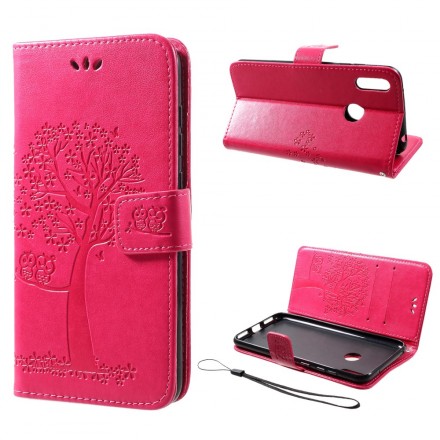 Case Huawei Y7 2019 Tree and Owls with Strap