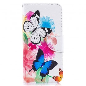 Samsung Galaxy A50 Case Painted Butterflies and Flowers