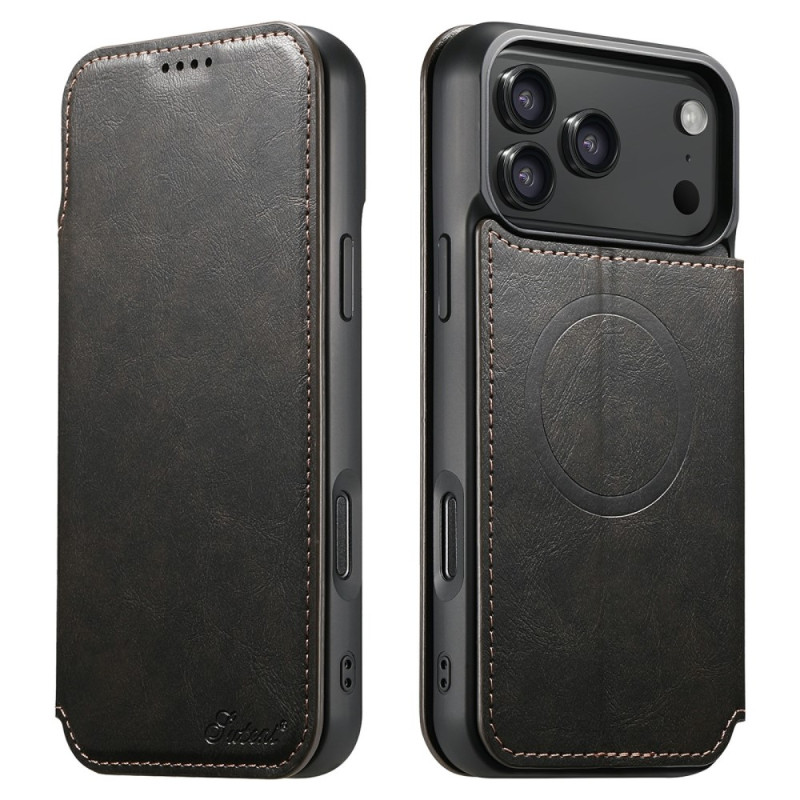 Leather-effect MagSafe compatible iPhone 17 Pro case