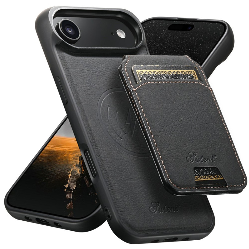 MagSafe Compatible iPhone 17 Air Case with Stand and Detachable Card Holder