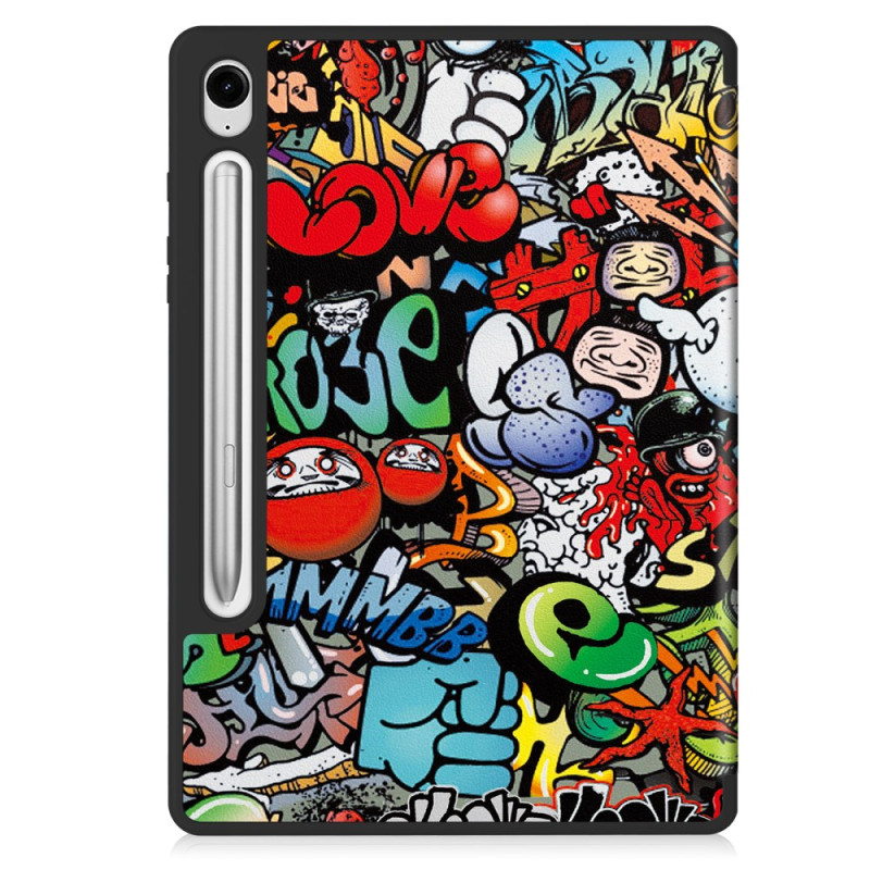 Smart Case Samsung Galaxy Tab S10 Lite Stylus Holder Graffiti