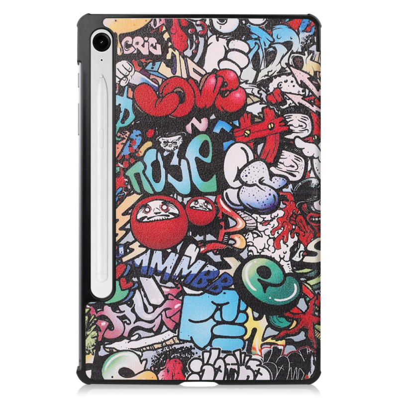 Smart Case Samsung Galaxy Tab S10 Lite Reinforced Stylus Holder Graffiti