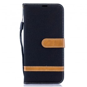 Samsung Galaxy A50 Fabric and Leather Effect Case with Strap