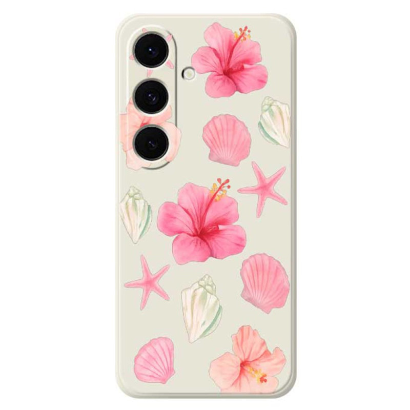 Samsung Galaxy S25 FE Silicone Case Flowers and Shells