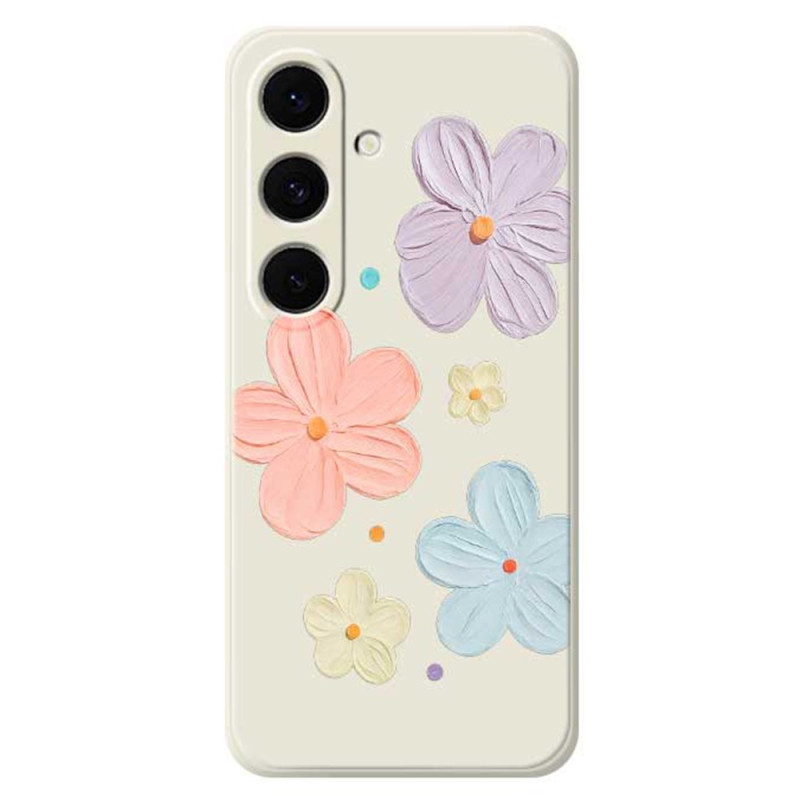Samsung Galaxy S25 FE Silicone Case Pastel Flowers