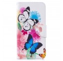 Cover Huawei Y7 2019 Painted Butterflies and Flowers