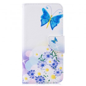 Cover Huawei Y7 2019 Painted Butterflies and Flowers