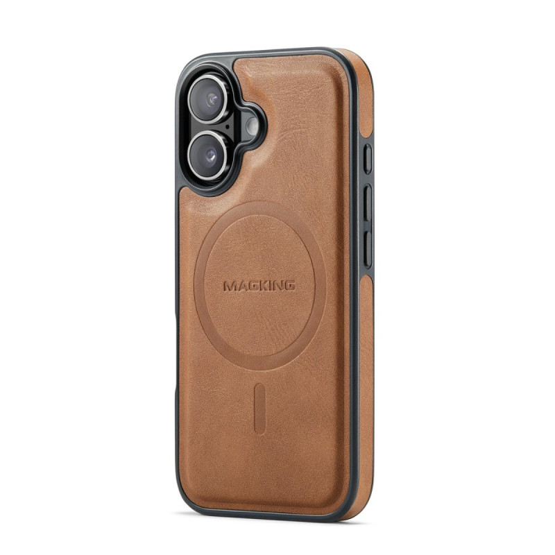 Coque iPhone 17 Compatible MagSafe Effet Cuir Premium
