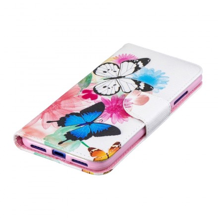 Xiaomi Redmi Note 7 Case Painted Butterflies and Flowers