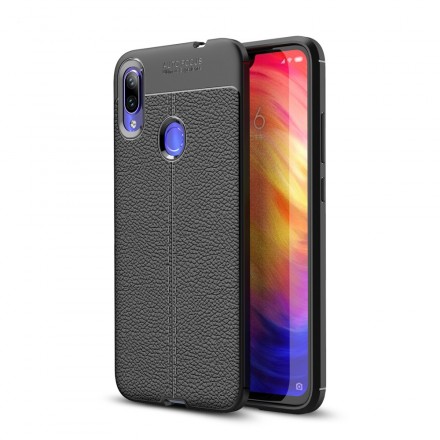 Cover Xiaomi Redmi Note 7 Leather Effect Lychee Double line