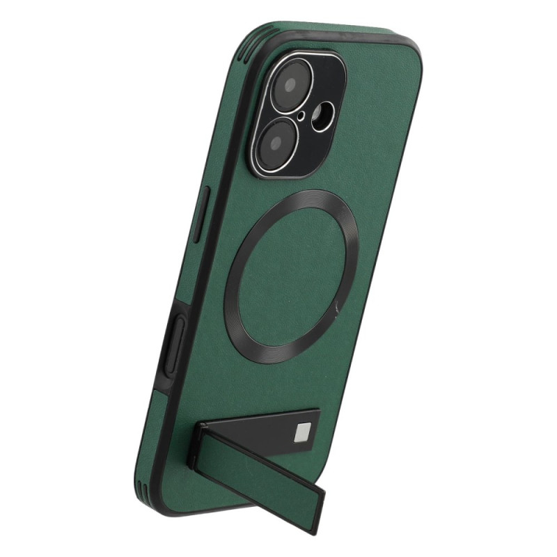 iPhone 16 MagSafe Style Leather Case with Stand