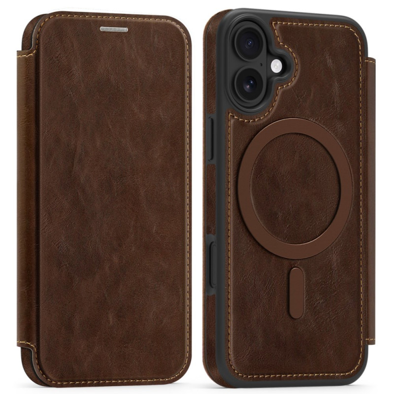 Flip Cover iPhone 16 MagSafe Suede Effect
