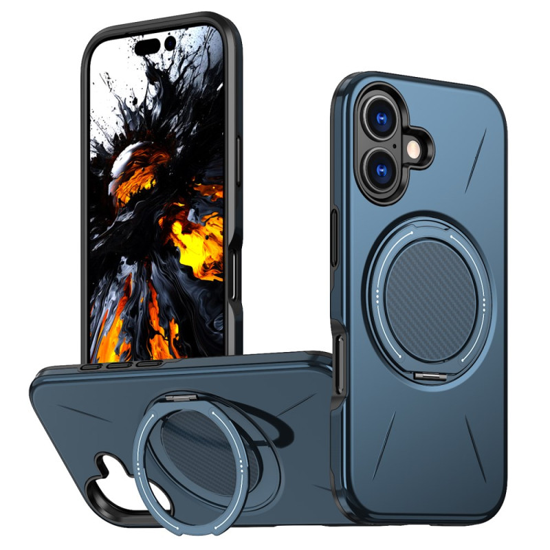 iPhone 16 Plus MagSafe Case with Metal Effect Rotating Support