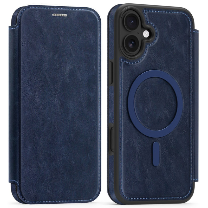 Flip Cover iPhone 16 Plus Compatible MagSafe Suede Effect
