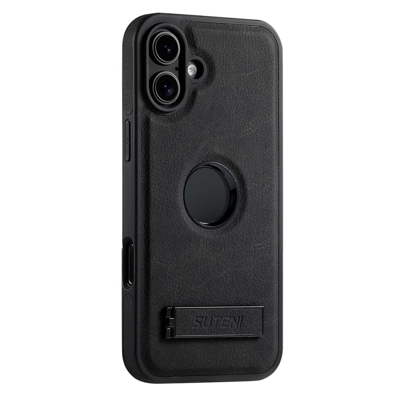 iPhone 16 Plus Leather-effect MagSafe case with SUTENI stand