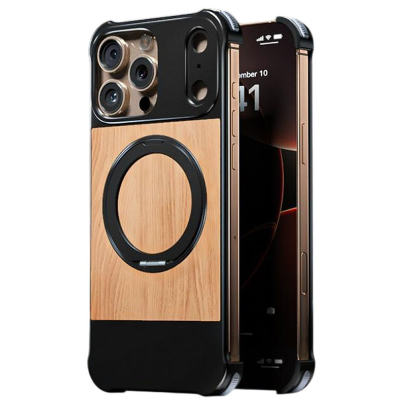iPhone 16 Pro Max Magnetic Case Wood Inlay