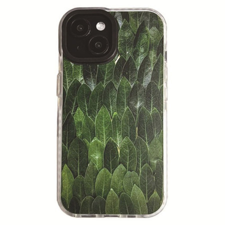 Case iPhone 15 Green Leaves
