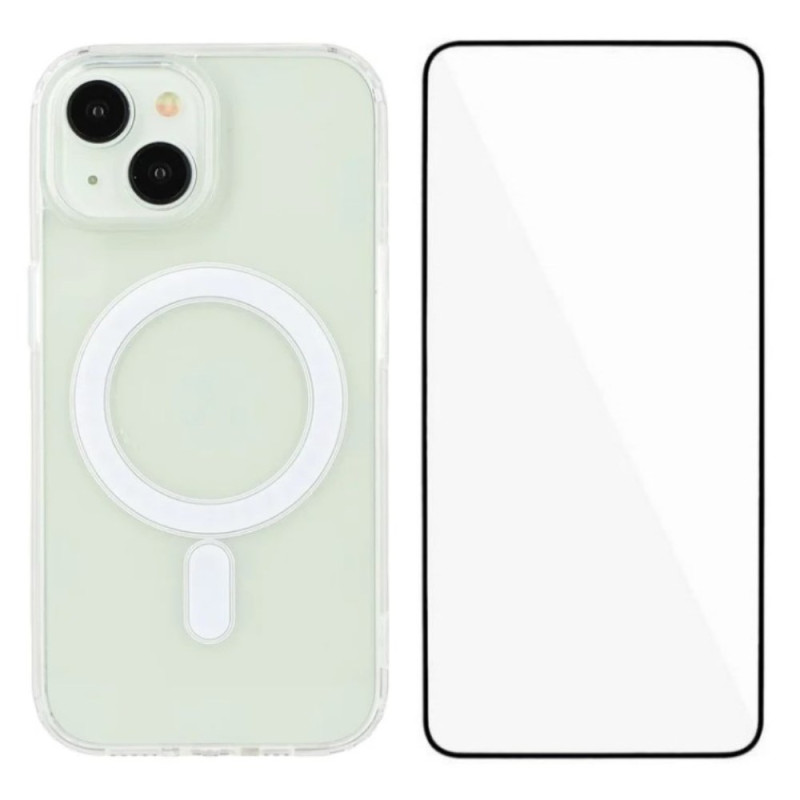 MagSafe iPhone 15 Case with Tempered Glass Screen Protector
