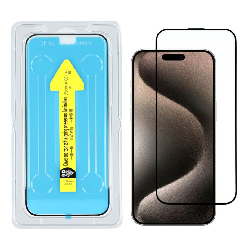 Screen Protector for iPhone 15 Installation Tool (black outline)