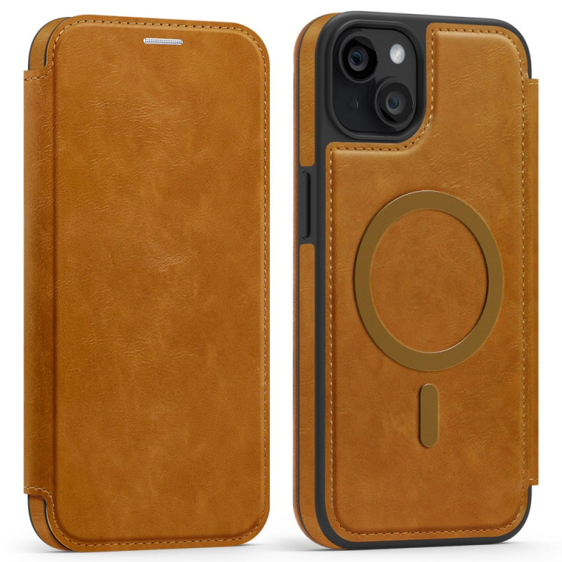 Flip Cover iPhone 15 Plus MagSafe with Leather-effect RFID Cardholder