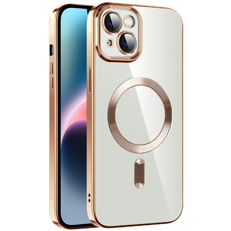 Case iPhone 15 Plus Design Transparent Metal Effect Edges