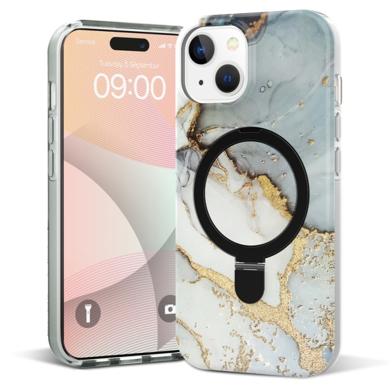 iPhone 15 Plus MagSafe Case with Marble Design Stand