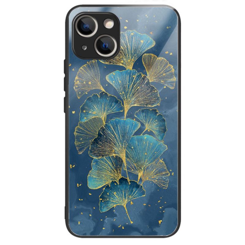 Case iPhone 15 Plus Tempered Glass Ginkgo Leaves