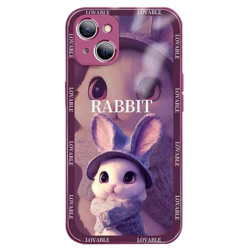 iPhone 15 Plus Tempered Glass Case with Rabbit Lens Protection