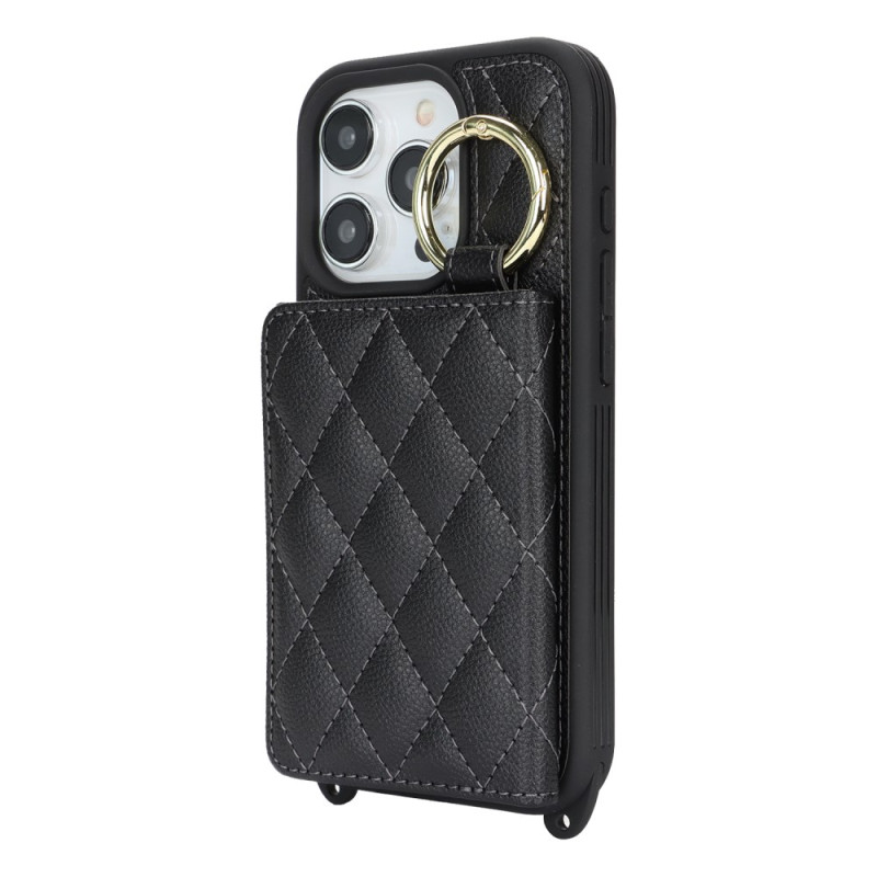 iPhone 15 Pro RFID Wallet Case with Shoulder Strap