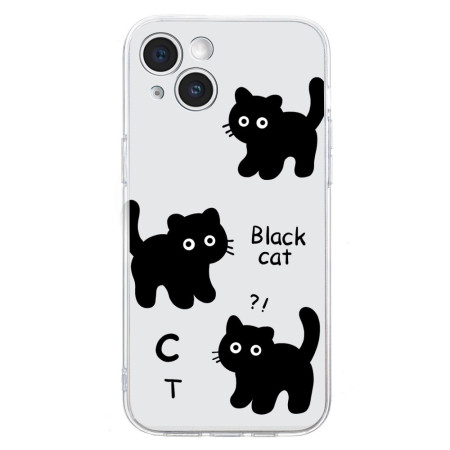 Case iPhone 14 Black Cats