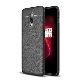 OnePlus 6T Leather Effect Case Lychee Double line