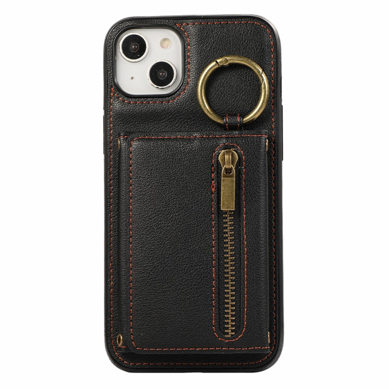 Case iPhone 14 Wallet with Zipper and Shoulder Strap