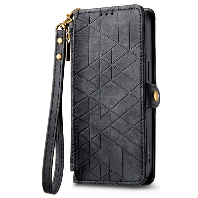 Xiaomi Redmi 15 4G Wallet Case with Geometric Pattern