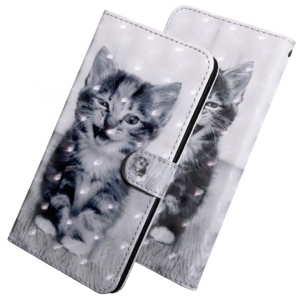 Sony Xperia 10 Cat Black and White Case