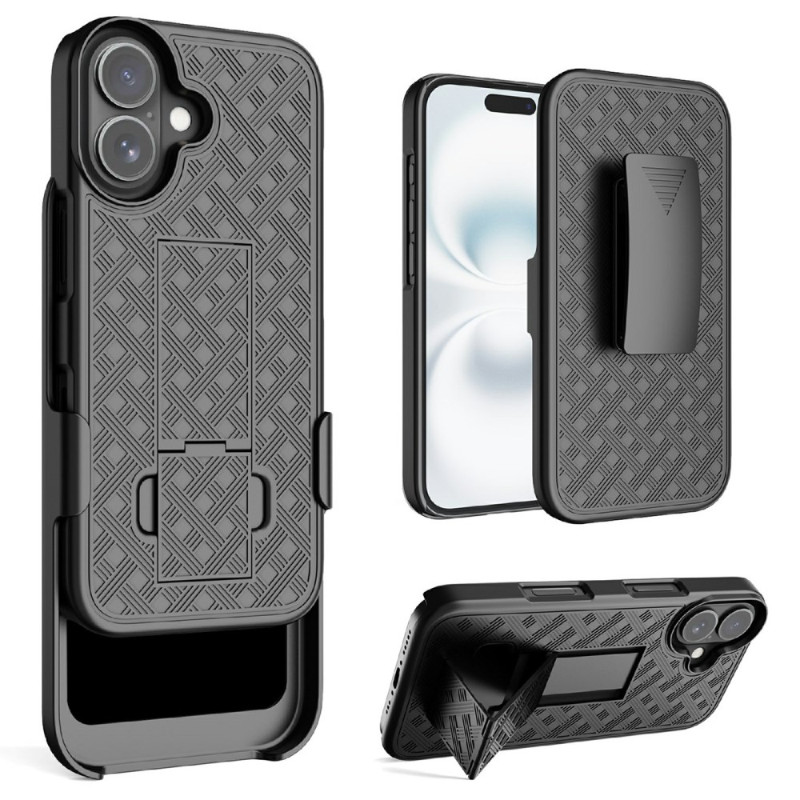 Sliding iPhone 17 case with kickstand and clip