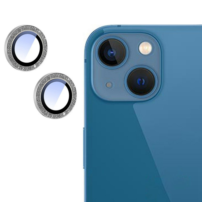 Protective Lenses in Tempered Glass and Metal for iPhone 13 / 13 Mini Glitter Design