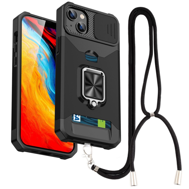 Ultra-Resistant iPhone 13 Lanyard Case with Support and Lens Protection