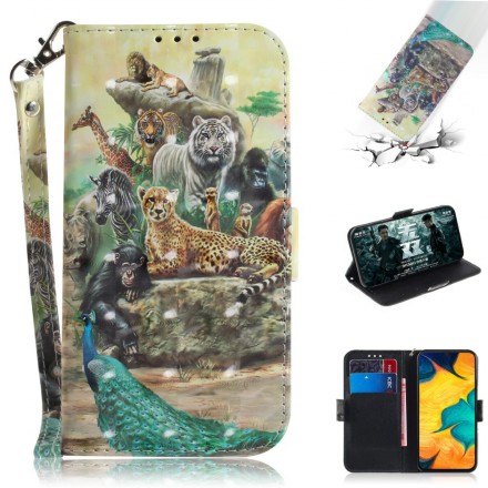 Samsung Galaxy A30 Safari Animal Strap Case