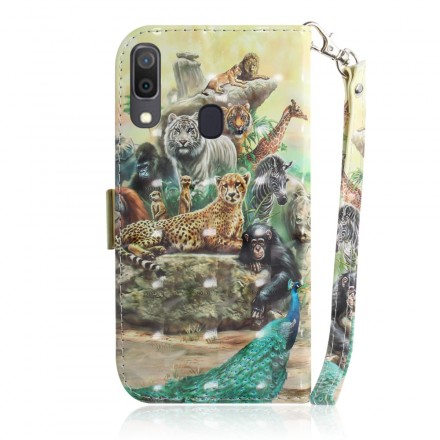 Samsung Galaxy A30 Safari Animal Strap Case