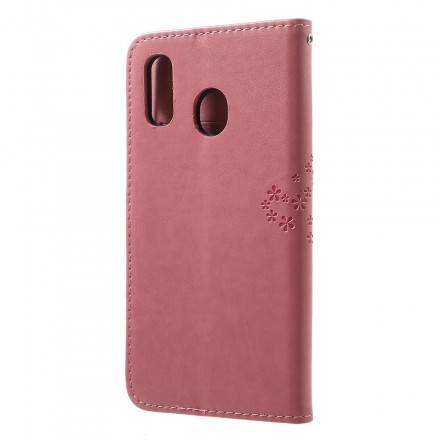 Case Samsung Galaxy A30 Tree and Owls with Strap